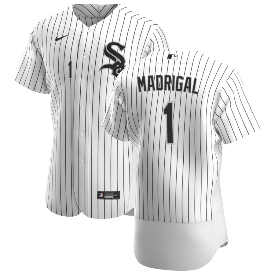 Chicago White Sox #1 Nick Madrigal Men Nike White Home 2020 Authentic Player MLB Jersey->nba hats->Sports Caps